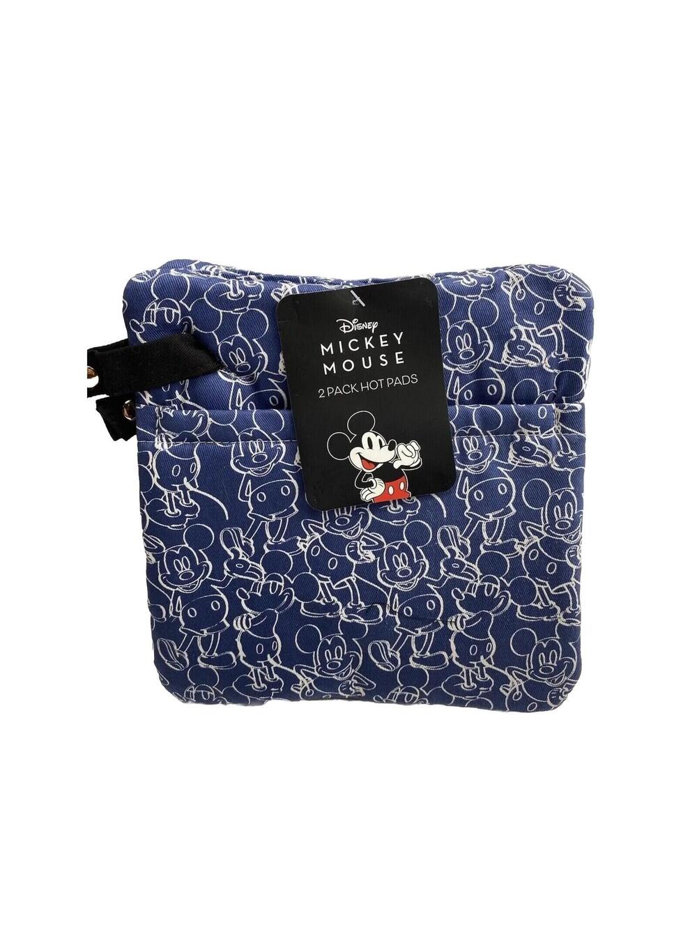 Disney Mickey Mouse 2 Pack Hot Pads NWT Blue Pot Holders Best Brands Kitchen